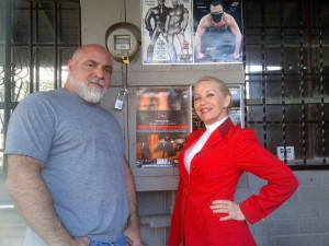 Charlie and I at LA Eagle with the IMsL poster up!